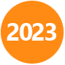 35 Jahre CRM-Praxis 2023 im Kreis, orange
